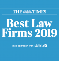 The Times Best Law Firms 2019 logo