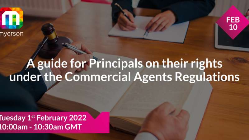 A guide for Principals on their rights under the Commercial Agents Regulations