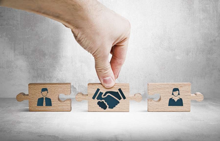 How is a business split in a divorce
