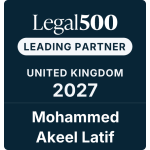 L500 mohammed akeel latif leading partner corporate and commercial elsewhere in the north west 2027